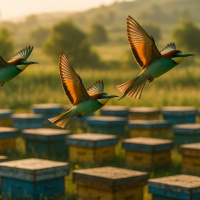 سبزقبا؛ پرنده‌ای زیبا، چالشی جدی برای زنبورستان‌ها