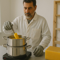 راز طلایی موم زنبورعسل / نکات علمی و کاربردی در آب کردن موم به روش ایمن و بهداشتی